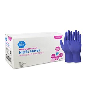 med pride nitrile medical exam gloves medium [case of 1000]- disposable powder & latex-free surgical gloves for doctors nurses hospital & home use