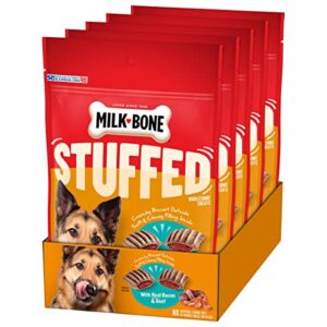 Milk-Bone Stuffed Dog Biscuits with Real Bacon & Beef, 10 Ounce (Pack of 5)