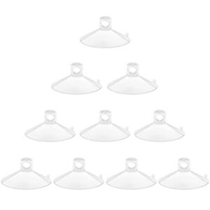 lulueasy 10 pieces 1.2 inch small suction cups with holes clear plastic sucker for hanging crafts, plush dolls, festivals parties theme carnival decoration aquarium thematic ornaments