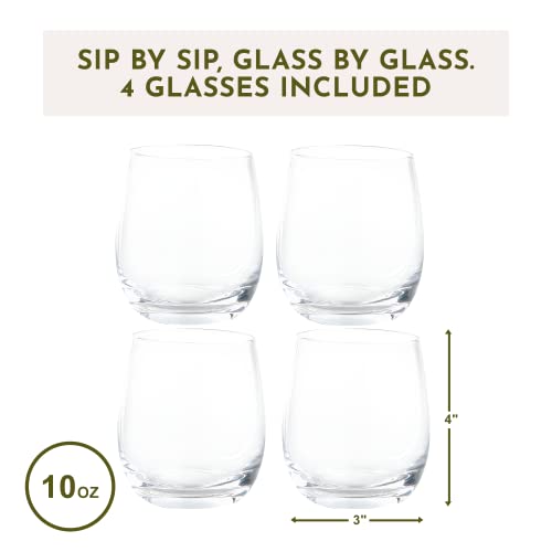 Sangria Pitcher and Glass Set with Sangria Pitcher |4 Sangria Glasses | Stainless Pitcher Stir Stick