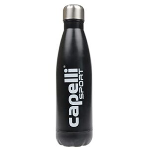 capelli sport water bottle stainless steel, vacuum double wall insulated thermos sports water bottle, black