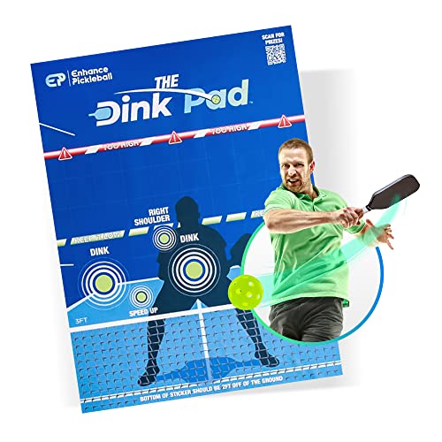 The Official Dink Pad By Enhance Pickleball - Pickleball Rebounder Training Aid - Practice Your Dinks and Improve Your Pickleball Game - Transform Any Wall into a Pickleball Court and Net