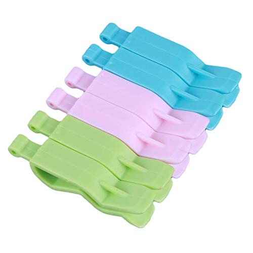 U-M PULABO DurableCreative Colorful Trash Can Clip Garbage Bag Fixed Clip Household Trash Can Anti-Slip Holder, 6Pcs/Set Adorable Quality & Practical