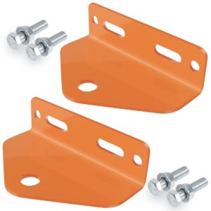 eilxmag universal heavy duty zero turn mower trailer hitch - 3/4'' trailer hitch mount - 3/16 inch thick and rugged steel with 4 nuts and bolts (2pcs, orange)