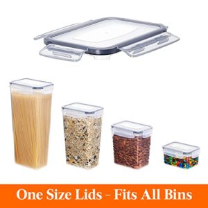 Lifewit 13pcs Airtight Food Storage Containers with Universal Lids, Plastic Cereal Containers Storage Set with Labels Marker in Kitchen Pantry, Sugar Flour Dry Food, BPA Free