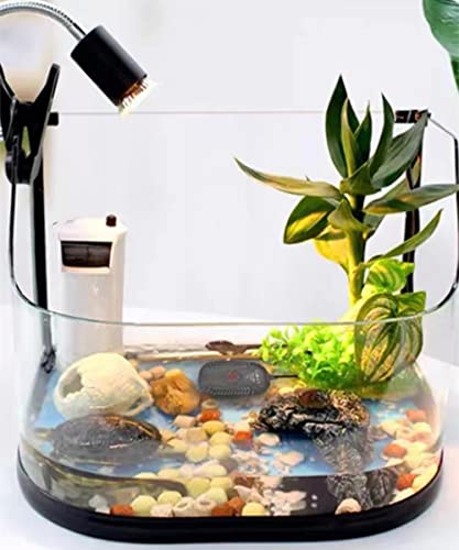 EmmaWu Turtle Tank Filter Adjustable Turtle Reptile Fish Tank Filter (White) (Filter)