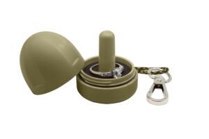 ring thing® - ring holder for jewelry, portable ring case, ring organizer, ring storage, waterproof compact portable ring jewelry holder, organizer for stacking rings (olive green)