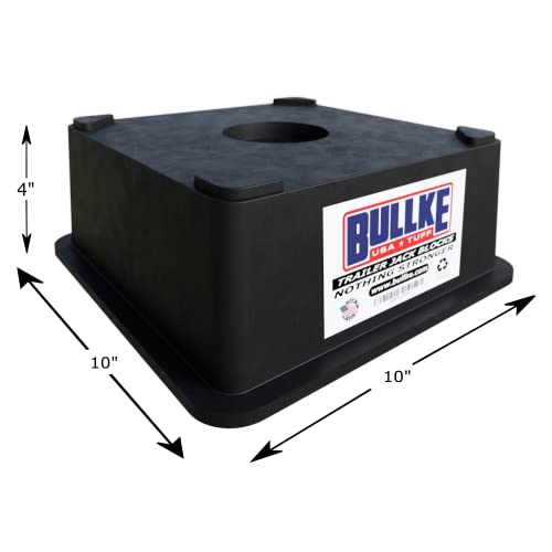 BULLKE (USA Made) Trailer Jack Block Stand Tested up to 18,000 lbs Stabilizing Pads | Strongest Blocks for RV 5th Wheel Camper, Post, Foot, Tongue Jack, or Stabilizer Round