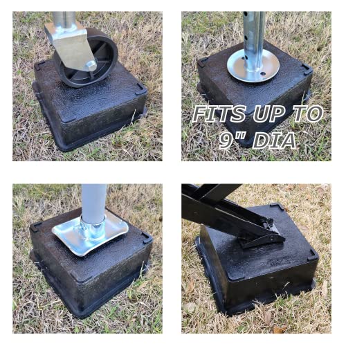 BULLKE (USA Made) Trailer Jack Block Stand Tested up to 18,000 lbs Stabilizing Pads | Strongest Blocks for RV 5th Wheel Camper, Post, Foot, Tongue Jack, or Stabilizer Round