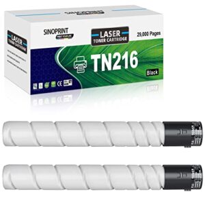 sinoprint tn216 tn-216 tn 216 tn319 tn-319 tn 319（a11g131） compatible toner cartridge replacement for konica minolta bizhub c360 c220 c280, large capacity 29,000 (black, 2-pack)