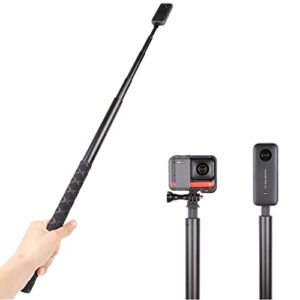 pellking long 77inch invisible selfie stick for insta360 one x3, x2, x, insta360 one r, rs, insta 360 camera 1/4" extended monopod pole