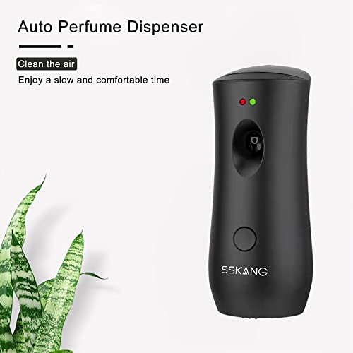 Automatic air freshener dispenser, wall-mounted automatic Air Freshener Sprays sprayer for Home indoor, Airport, Bedroom, Hotel, Office, Commercial Place (Black)