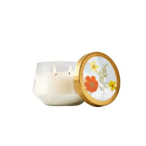 pressed floral candle - aromatherapy candles, long lasting candles, luxury candles, luxury candles gifts (sunlit neroli, 21 oz)