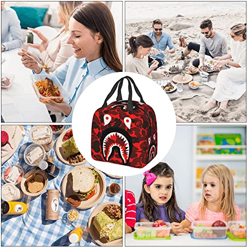 Lunch Bags Leakproof Insulated Lunch Tote Bag thermal insulation 4 hours Women Men Picnic Red