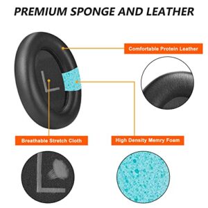 GVOEARS QC45 Earpads Replacement Premium Ear Pads Cushions for Bose QuietComfort 45, QC45 Headphones Comfortable Memory Foam(Black)