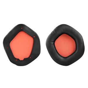 Geekria QuickFit Protein Leather Replacement Ear Pads for Asus Strix 7.1, Strix 2.0, Strix PRO, Strix DSP Headphones Ear Cushions, Headset Earpads, Ear Cups Cover Repair Parts (Black)