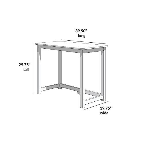 Max & Lily Solid Wood Desk, 40 Inches, Blue