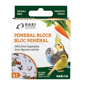 hari mineral block for birds with dried vegetables, calcium supplement bird treat