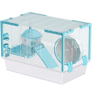 large hamster cages and habitats small animal cage for syrian hamster (sky blue + transparent base)
