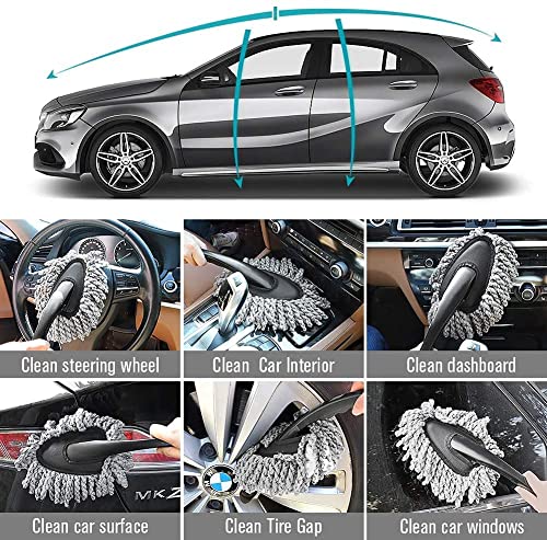 KUAILEREN 20Pcs Car Cleaning Tool Set, Car Detailing Kit, Car Interior Cleaning Kit, Car Detailing Brush Set, Car Detailing Kit with Cleaning Gel, Car Accessories for Interior,Exterior,Wheels