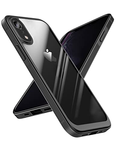 Quikbee iPhone XR Case, Non-Slip, Crystal Clear, Military Grade Drop Protection, Slim & Thin - 6.1 Inch (Black)