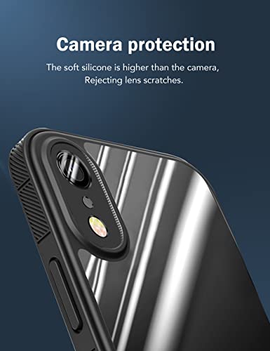 Quikbee iPhone XR Case, Non-Slip, Crystal Clear, Military Grade Drop Protection, Slim & Thin - 6.1 Inch (Black)