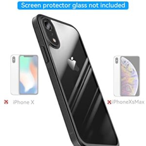 Quikbee iPhone XR Case, Non-Slip, Crystal Clear, Military Grade Drop Protection, Slim & Thin - 6.1 Inch (Black)