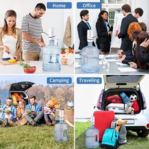 Water Dispenser for 5 Gallon Bottle, Electric Drinking Water Pump Portable Automatic Water Pump for Camping, Kitchen, Home, Office, Car, Fits for Indoor and Outdoor