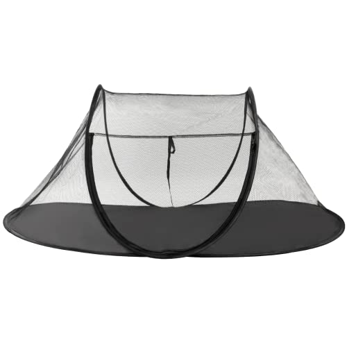 Outdoor Cat Enclosures, Portable Cat Tent for Bearded Dragon, Dogs and Small Animals, Cat Outdoor Tent with Foldable Bag(Black)