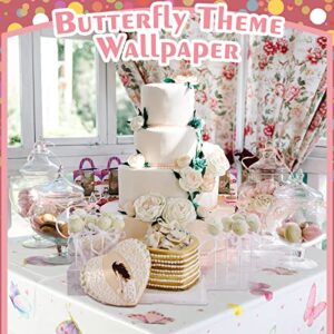 3 Pcs Butterfly Tablecloth Plastic Table Cloth Butterfly Decorations Rectangle Butterfly Table Cover Butterfly Party Decorations for Girls Birthday Wedding Spring Theme Party Supplies