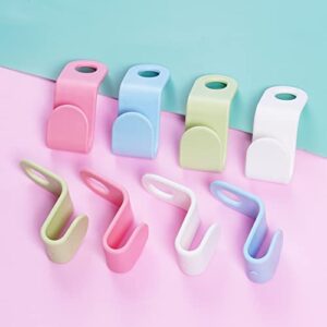 120Pcs Clothes Hanger Connector Hooks, Cascading Hangers Hooks Space Saving Organizer for Closet, 4 Colors