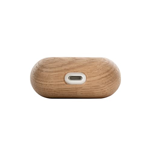 OAKYWOOD Oak Headphones Protective Case Compatible with AirPods 3 Handmade from Real Wood and Coated with Natural Oils Fall Protection Compatible with Qi/Magsafe Chargers
