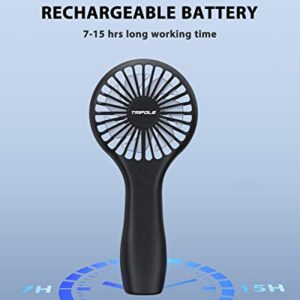 TriPole USB Powered Desk Fan and Lollipop Handheld Fan Bundle 3 Speeds Small Desk Fan 2 Speeds 5000mAh Battery Operated Portable Fan