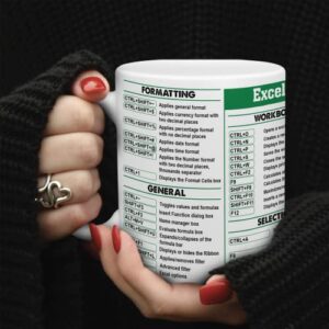 BECHUSKY Accountant Gift For Women Men, Appreciation Gift Excel Mug, Group Excel Shortcut Coffee Mug, Excel Cheat Sheet Mug, Accounting Student Mug, Birthday Gifts Cpa Mug Coworker Colleague Friend