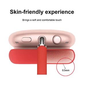 Replacement Soft Silicone Earpads Internal Ear Pads Cushions Protectors Covers Accessories Compatible with Apple AirPods Max Headphones (Red)