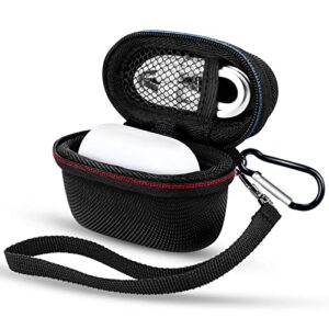 earbuds carrying case, acaget wireless earphones headphones storage bag accessories organizer with mesh pocket carabiner clip wired earpiece pouch hard shell for wf-1000xm4 t6 a1