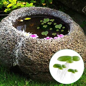 PAGOW 54pcs Floating Aquarium Plants, Plastic Fake Duckweed, Artificial Floating Plant for Aquarium(1.57x1.73inch / 40x44mm, 0.86x0.86inch/22mmx22mm, 0.59x0.59inch/15x15mm)