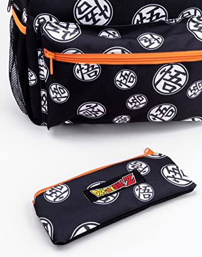 Dragon Ball Z Backpack 4 Piece Set Goku Lunch Box Water Bottle Pencil Case