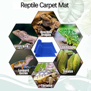 BNOSDM 19.7" x 11.8" Reptile Mat Carpet Leopard Gecko Terrarium Liner Bedding Substrate Cage for Lizard Bearded Dragon Snake Tortoise Chameleon 2PCS