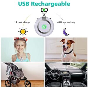 Air Purifier Personal Necklace, Portable Mini Air Cleaner for Kids, Adult, Pet Smel, USB Charging Air Travel Freshener for Home Office Bedroom ( Purple)