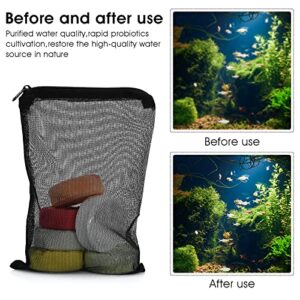 Cobee Aquarium Filter Bags, 10Pcs Aquarium Filter Media Bags with Zipper Fish Tank Media Mesh Filter Bag High Flow Fine Mesh Net Reusable Bags for Activated Carbon, Biospheres (10pcs Black)