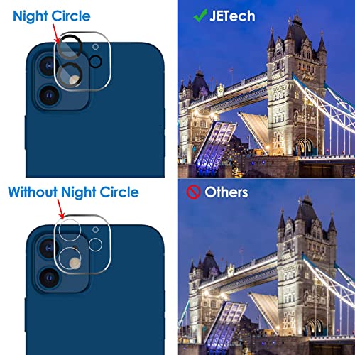 JETech Camera Lens Protector for iPhone 12 6.1-Inch, 9H Tempered Glass, HD Clear, Anti-Scratch, Case Friendly, Does Not Affect Night Shots, 3-Pack