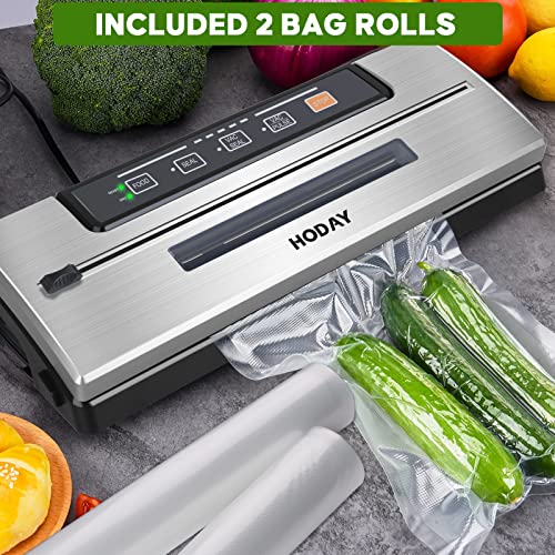 HODAY Vacuum Sealer Bags, 2 Pack Rolls 11”x10’ for Food Saver, BPA Free for vac storage, Meal Seal or Sous Vide, Heavy Duty & Puncture Prevention Vacuum Storage Bags (2)