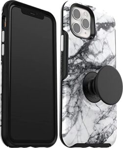 otterbox + pop symmetry series case for iphone 11 pro max (not 11/11 pro) non-retail packaging - white marble