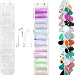 KISYONGUS Closet Organizer for Leggings, Shirt Organizer Leggings Storage Bag with 24 Compartments -Hanging Clothes Organizer for Yoga Pants, Tank Top, Towel, Underwear, T Shirt