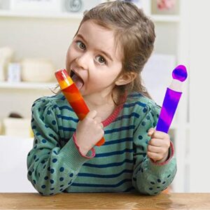 6pcs Popsicles Molds,Reusable Baby Silicone Popsicle Molds Multi Colors Ice Cream Mold Tray Ice Froze with Lids for DIY Popsicles,Yogurt Sticks,Jelly,Chilled Drinks