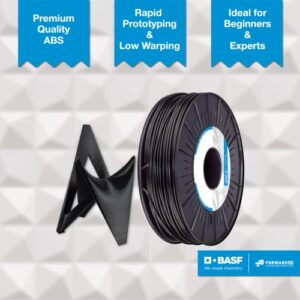 BASF Ultrafuse Premium 3D Printer ABS Filament - 1.75mm - Black - 750g Spool - +/- 0.02mm Dimensional Printing Accuracy - FDM Printer Compatible Print Material - 750 Gram - 1.75 mm