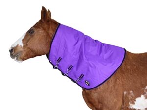 challenger horse large 1200d waterproof winter blanket mane horse neck cover purple 52037-l