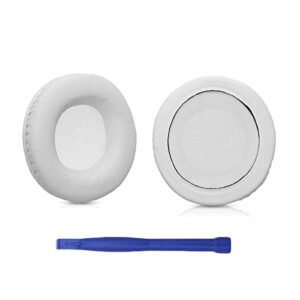 aiivioll replacement ear pads compatible with synchros e50bt e50 s500 s700 wireless earpads headphones ear pads protein pu leather ear pads repair parts (white)