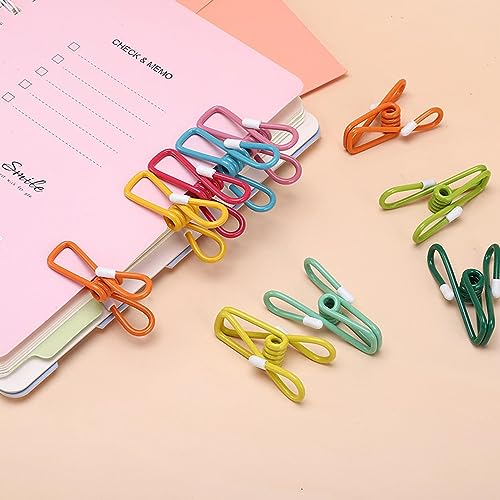 Chip Clips, Chip Clips Bag Clips Food Clips, Bag Clips for Food, Chip Bag Clip, Food Clips, PVC-Coated Clips for Food Packages, Paper Clips, Clothes Pin（Mixed Colors 30 PCs）